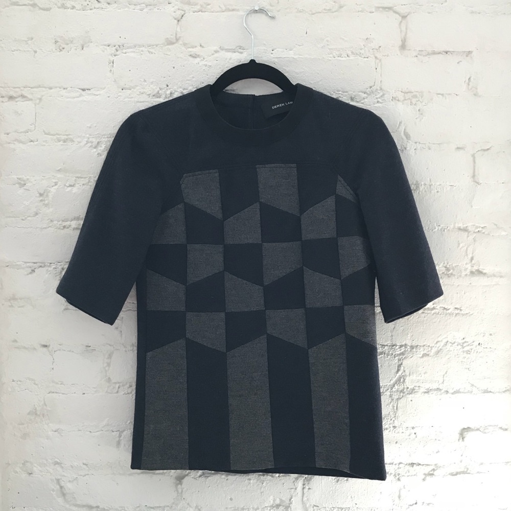 *SOLD* Derek Lam Navy and Gray Top
